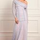 Gigi Lace One-Shoulder Rouched Gown