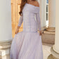Gigi Lace One-Shoulder Rouched Gown