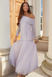 Gigi Lace One-Shoulder Rouched Gown