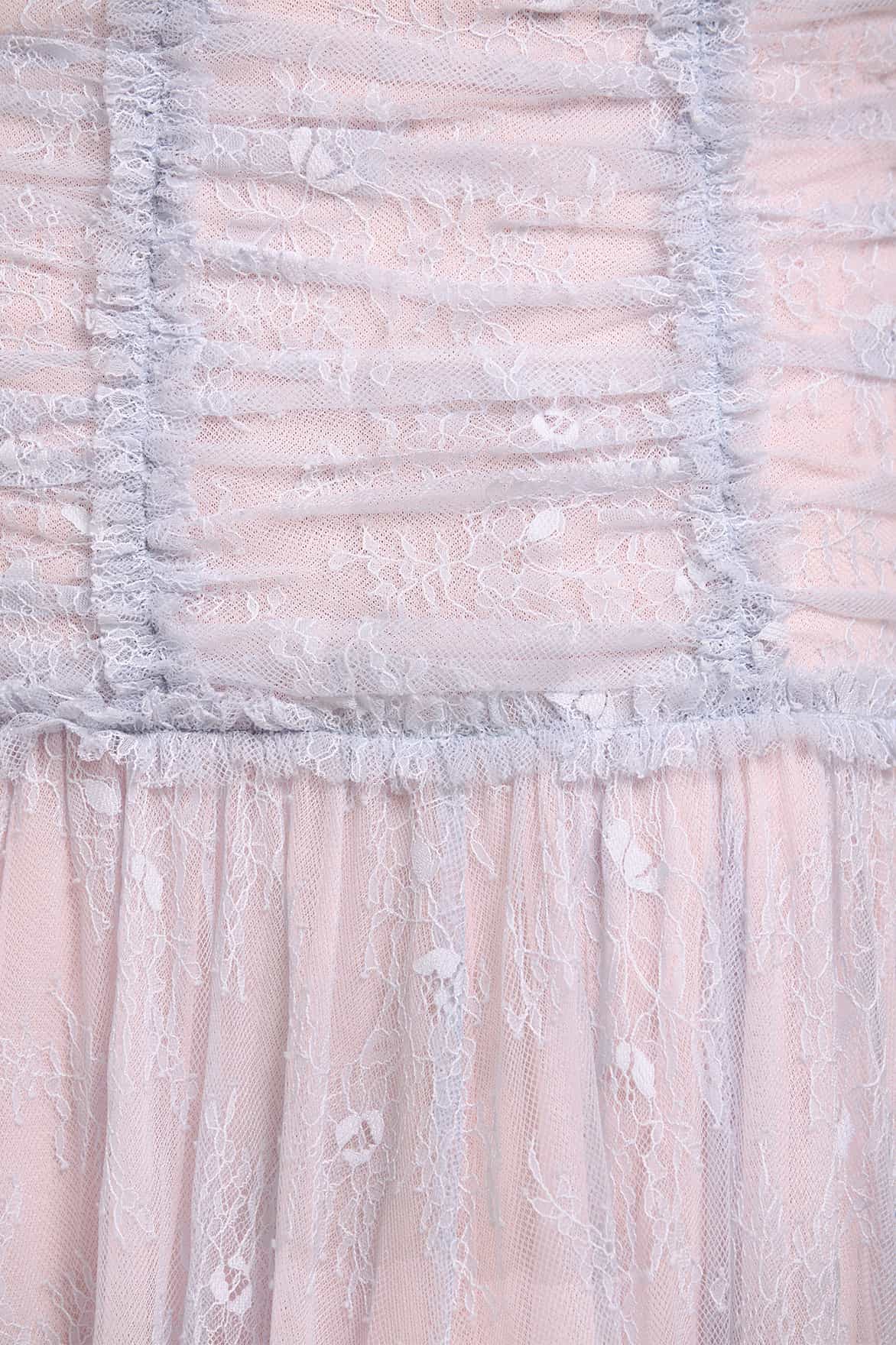 Gigi Lace One-Shoulder Rouched Gown