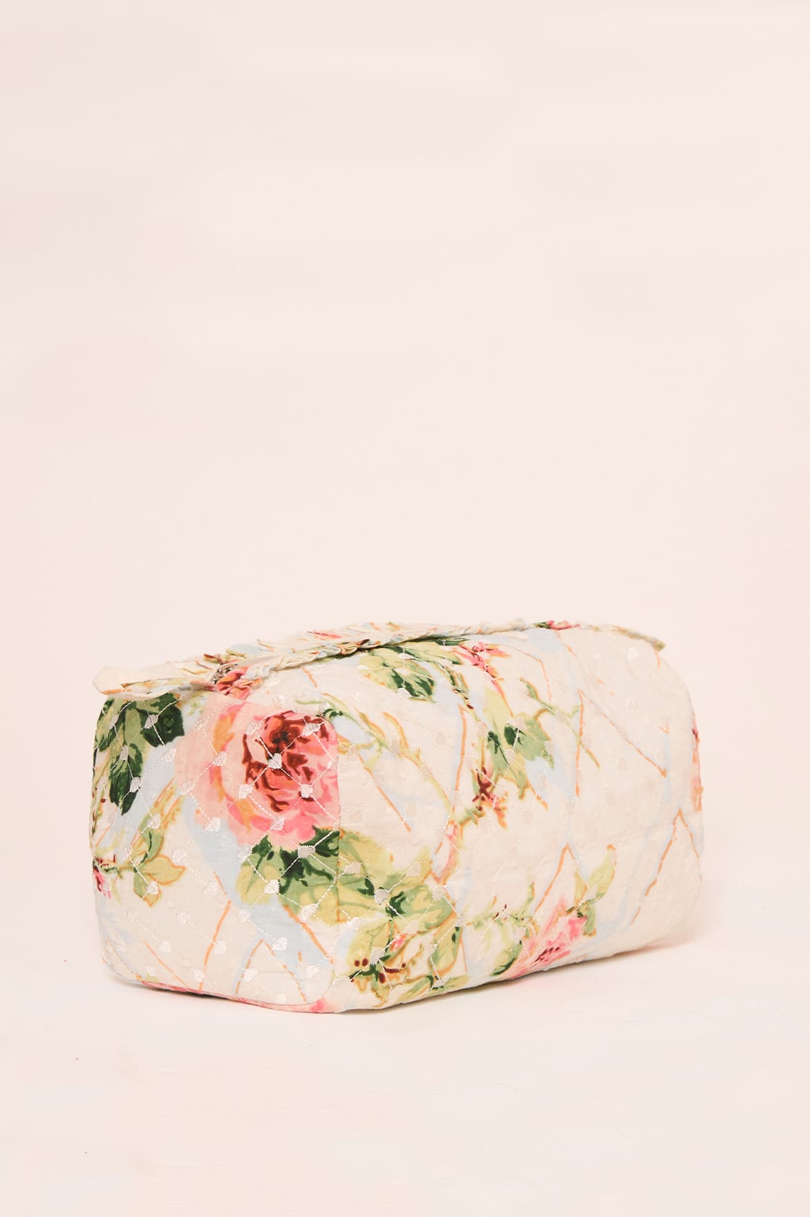 Harlequin Rose Medium Quilted Makeup Bag