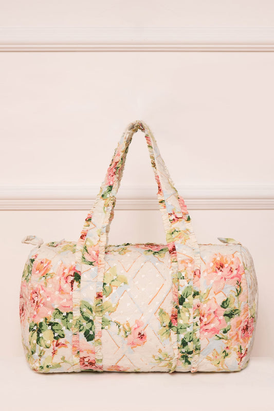 Harlequin Rose Quilted Shoulder Bag