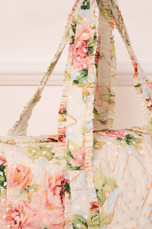 Harlequin Rose Quilted Shoulder Bag