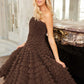 Hattie Ruffle Strapless Ankle Gown