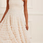 Hattie Ruffle Strapless Ankle Gown