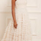 Hattie Ruffle Strapless Ankle Gown