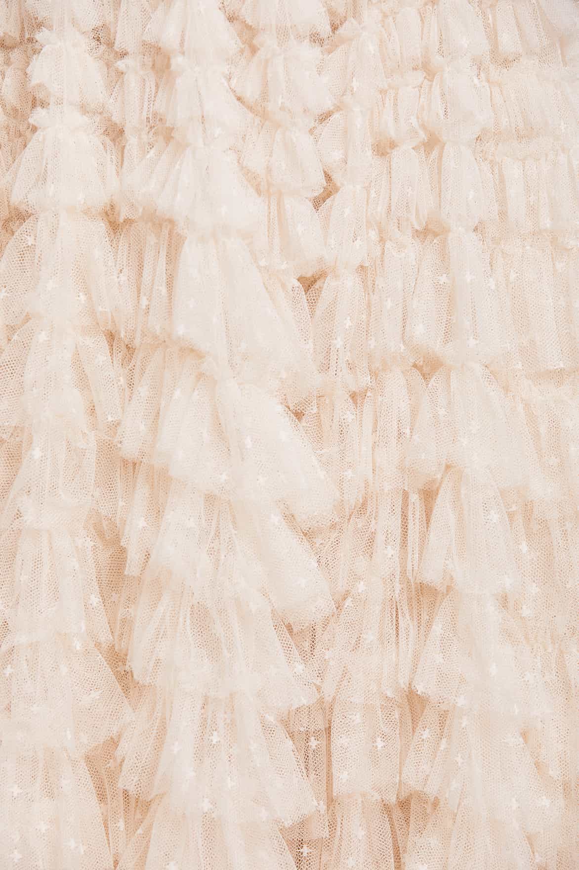 Hattie Ruffle Strapless Ankle Gown