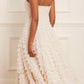 Hattie Ruffle Strapless Ankle Gown