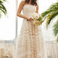 Hattie Ruffle Strapless Ankle Gown