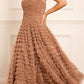 Hattie Ruffle Strapless Ankle Gown