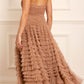 Hattie Ruffle Strapless Ankle Gown