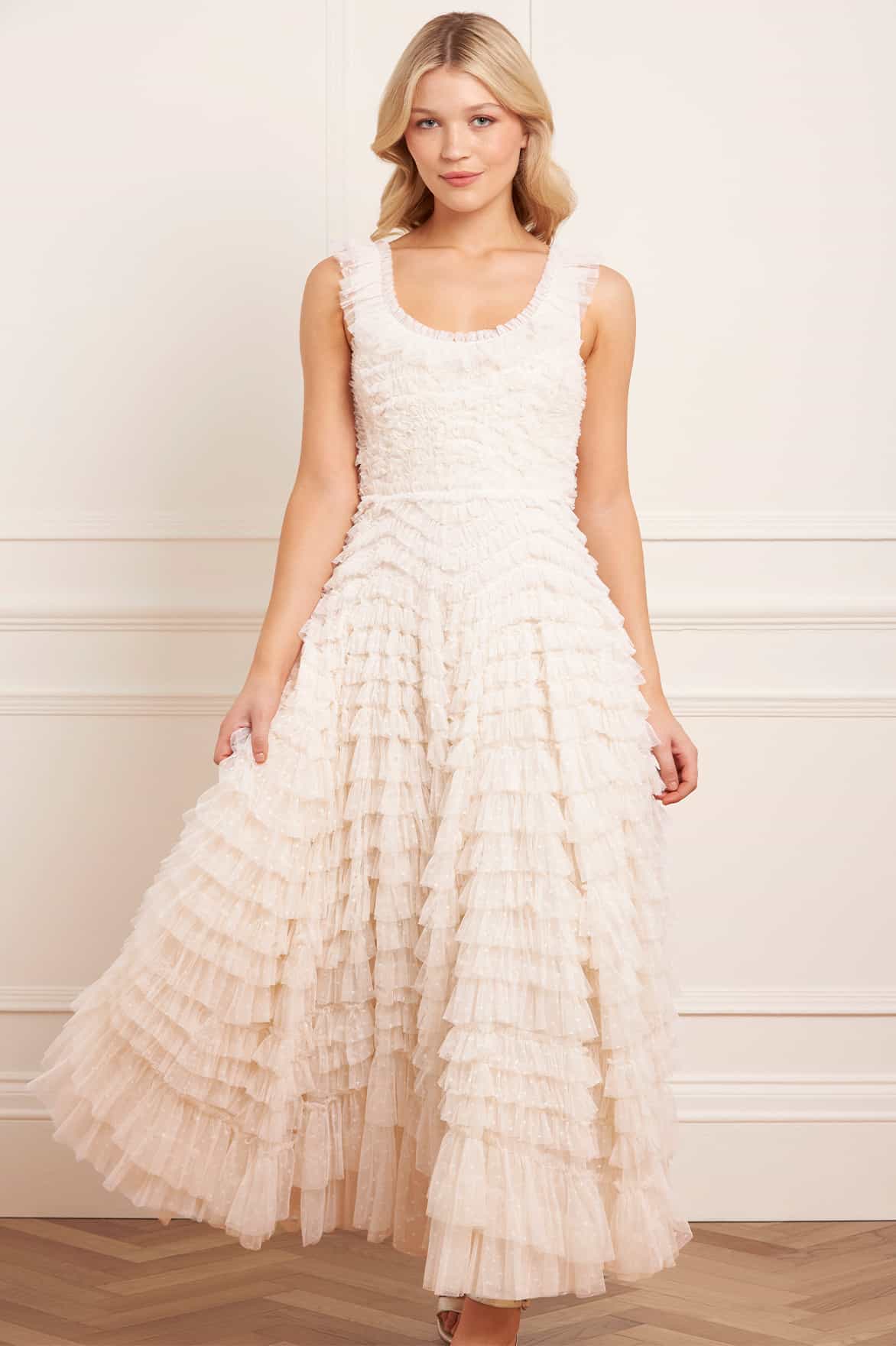 Hattie Scoop Neck Ankle Gown