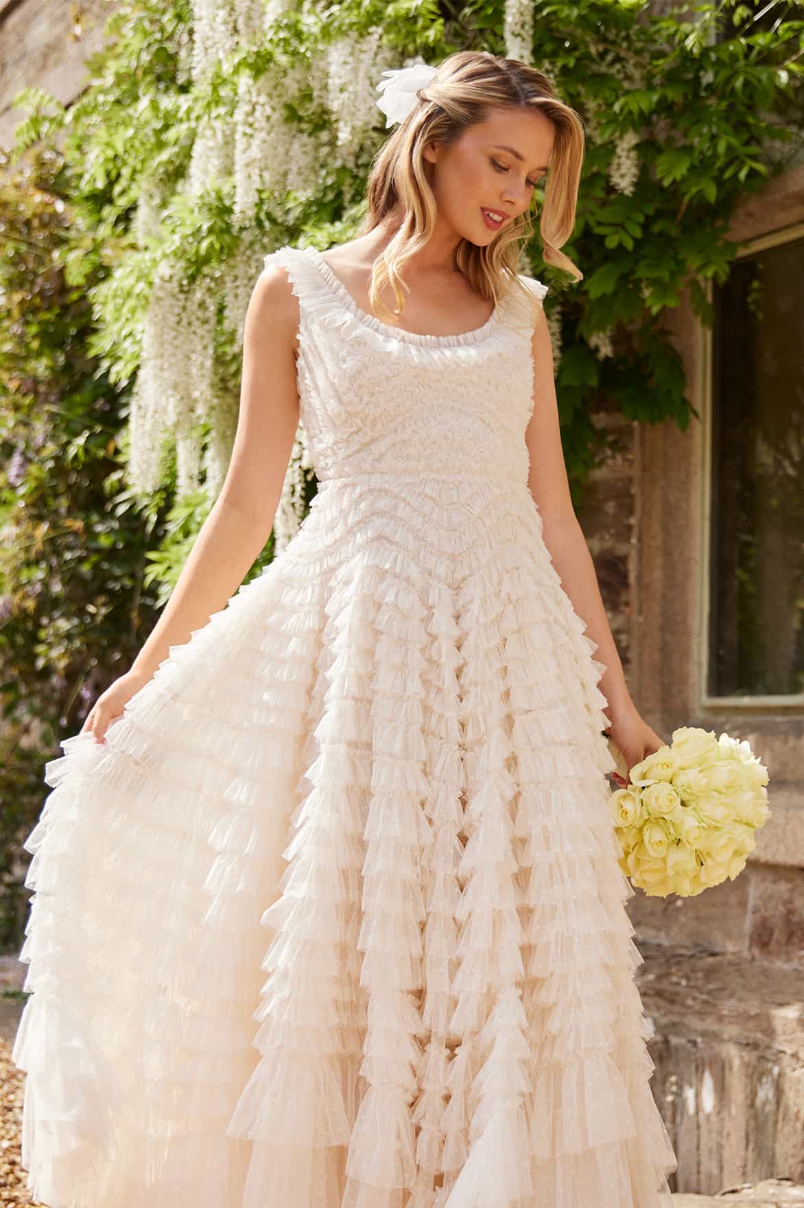 Hattie Scoop Neck Ankle Gown