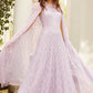 Heart Lattice Ankle Gown