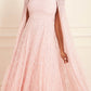 Heart Lattice Ankle Gown