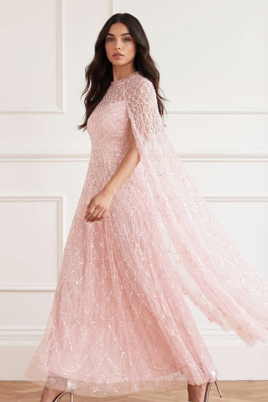 Heart Lattice Ankle Gown