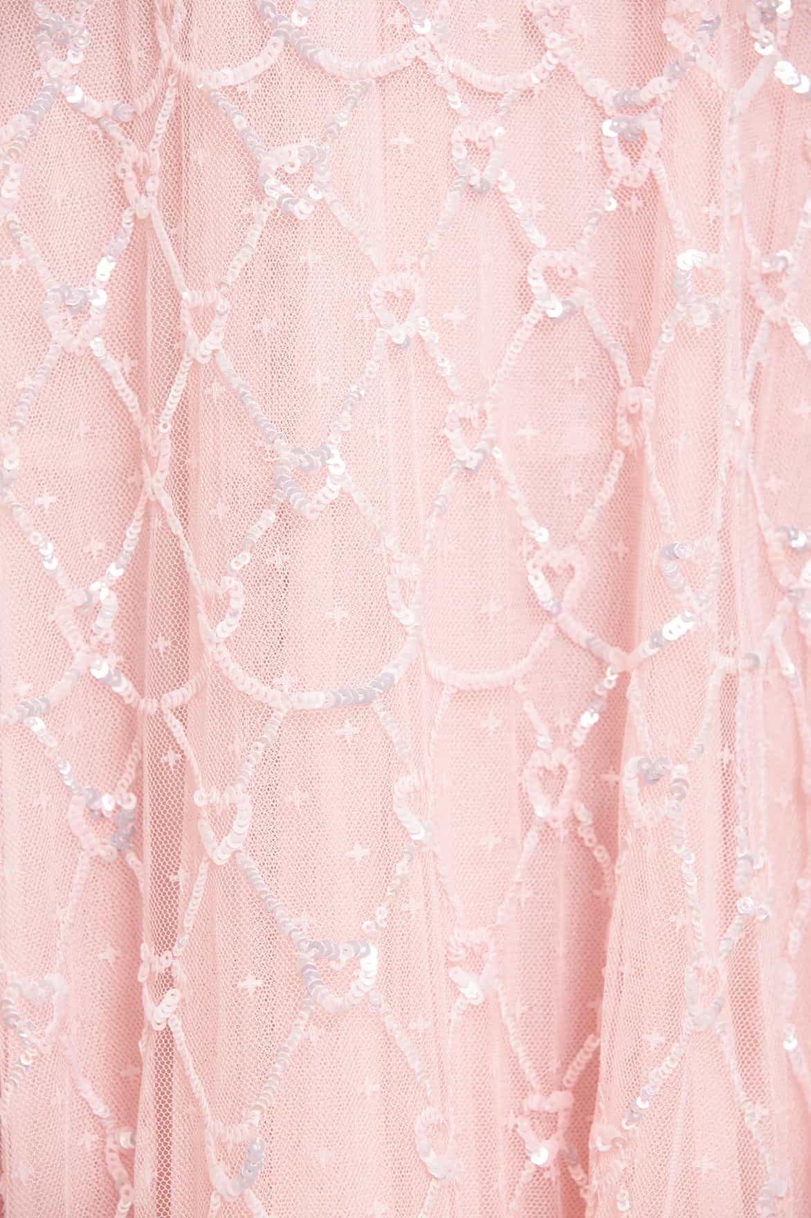 Heart Lattice Ankle Gown