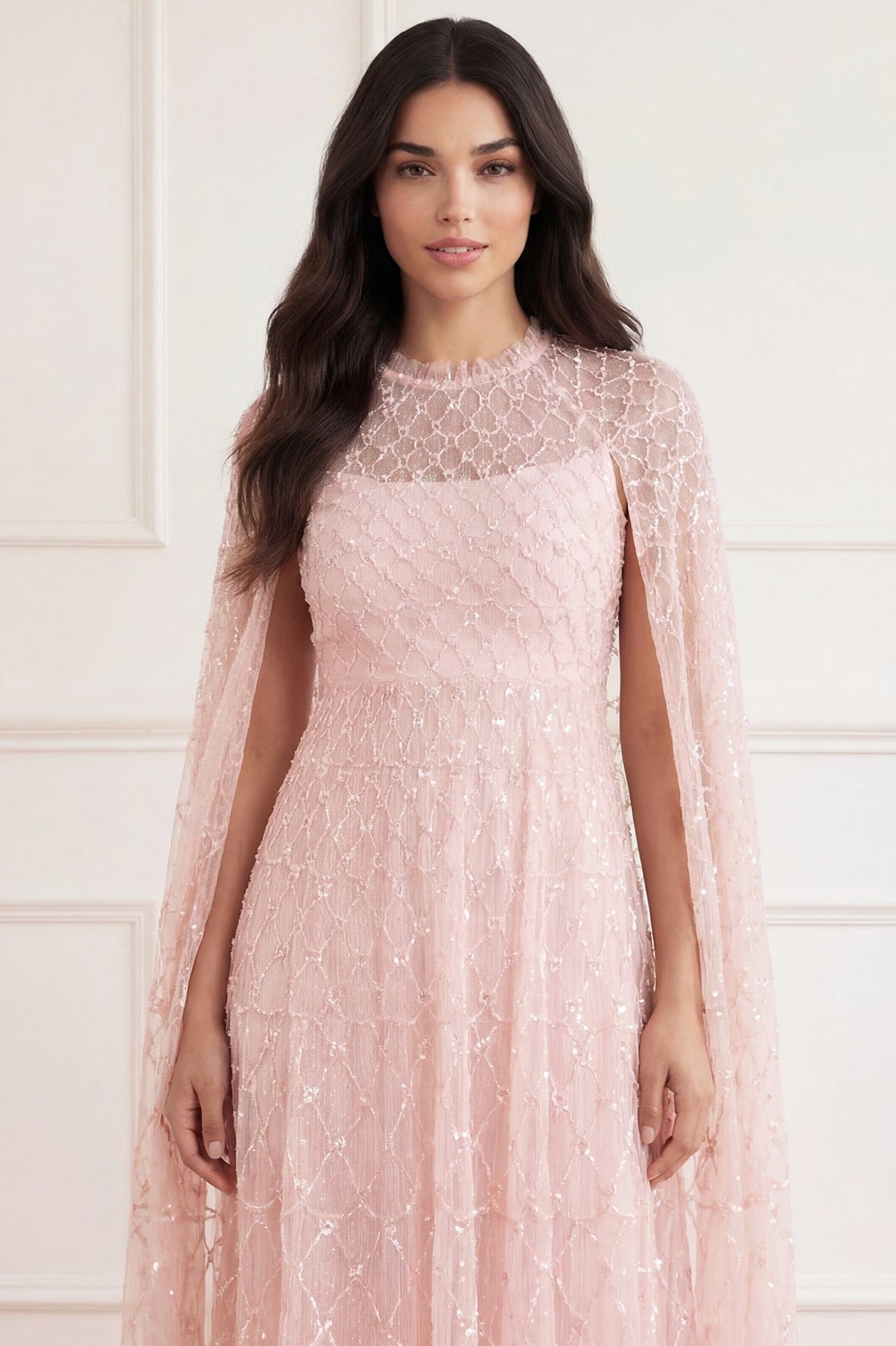 Heart Lattice Ankle Gown