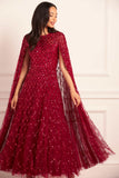 Heart Lattice Ankle Gown