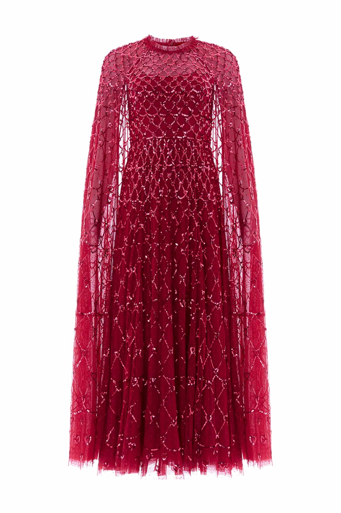 Heart Lattice Ankle Gown