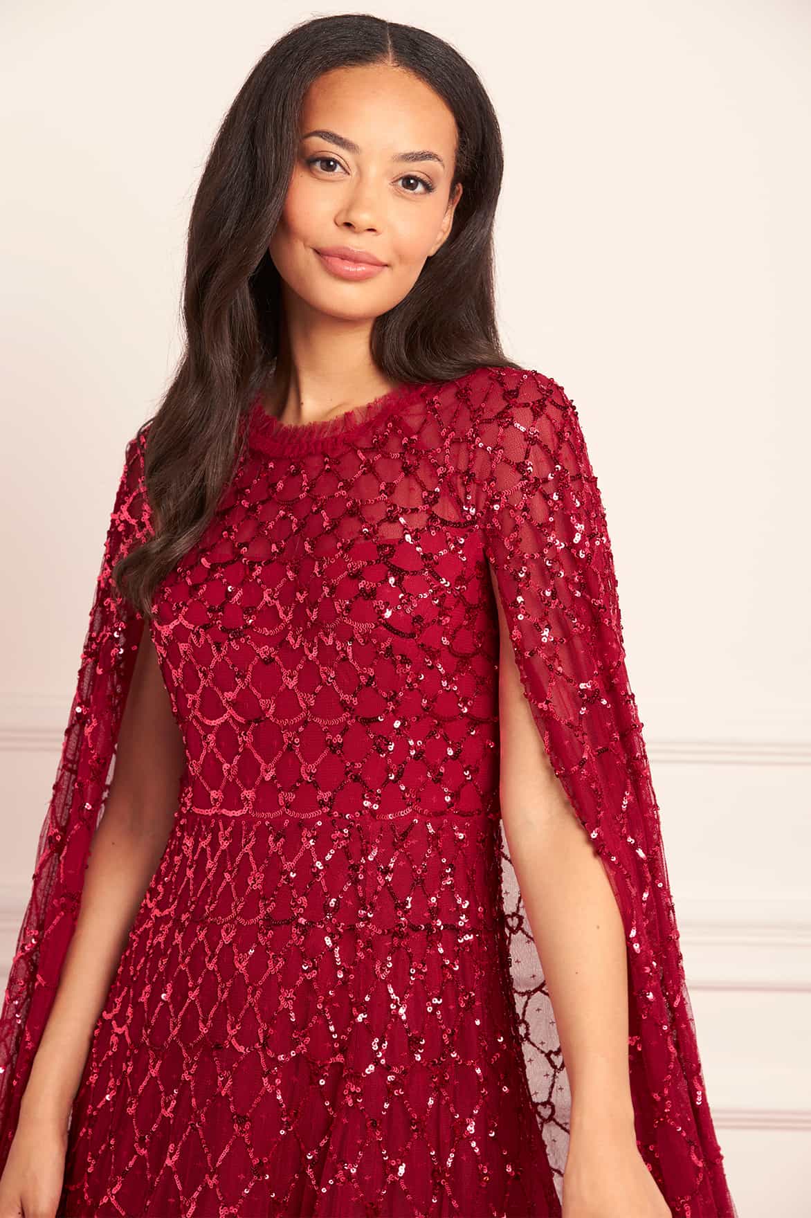 Heart Lattice Ankle Gown
