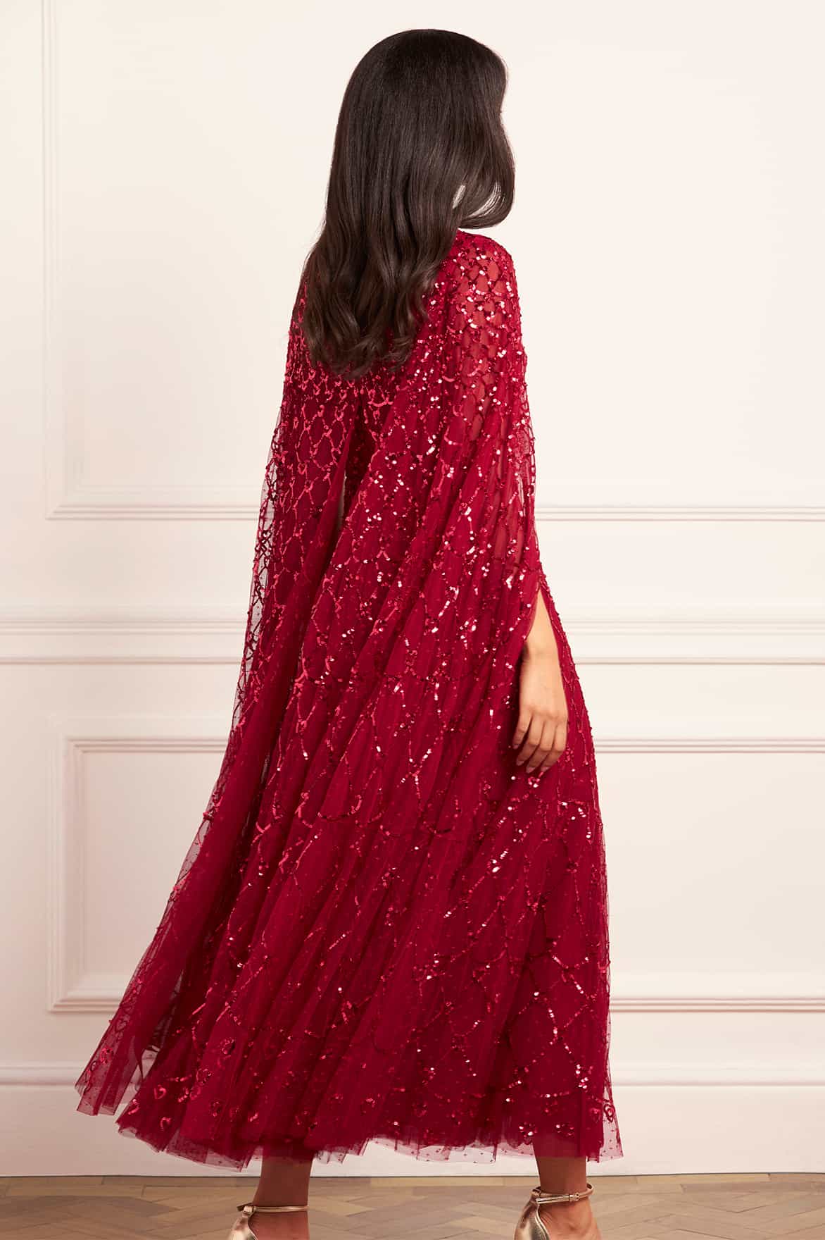 Heart Lattice Ankle Gown