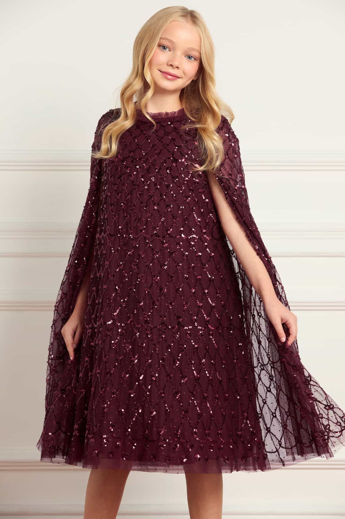 Heart Lattice Cape Kids Dress