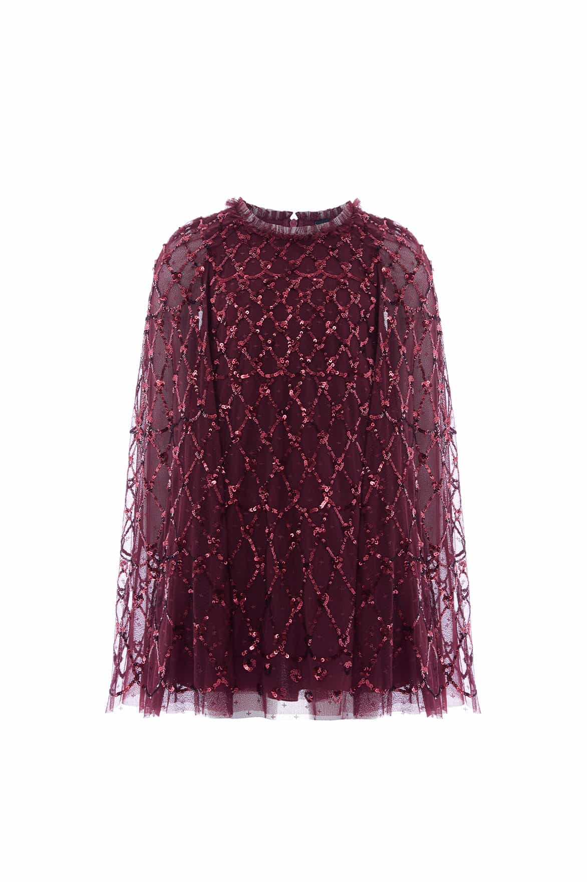 Heart Lattice Cape Kids Dress