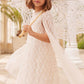 Heart Lattice Cape Kids Dress