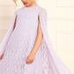 Heart Lattice Cape Kids Dress