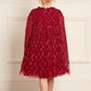 Heart Lattice Cape Kids Dress
