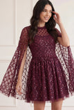 Heart Lattice Micro Mini Dress