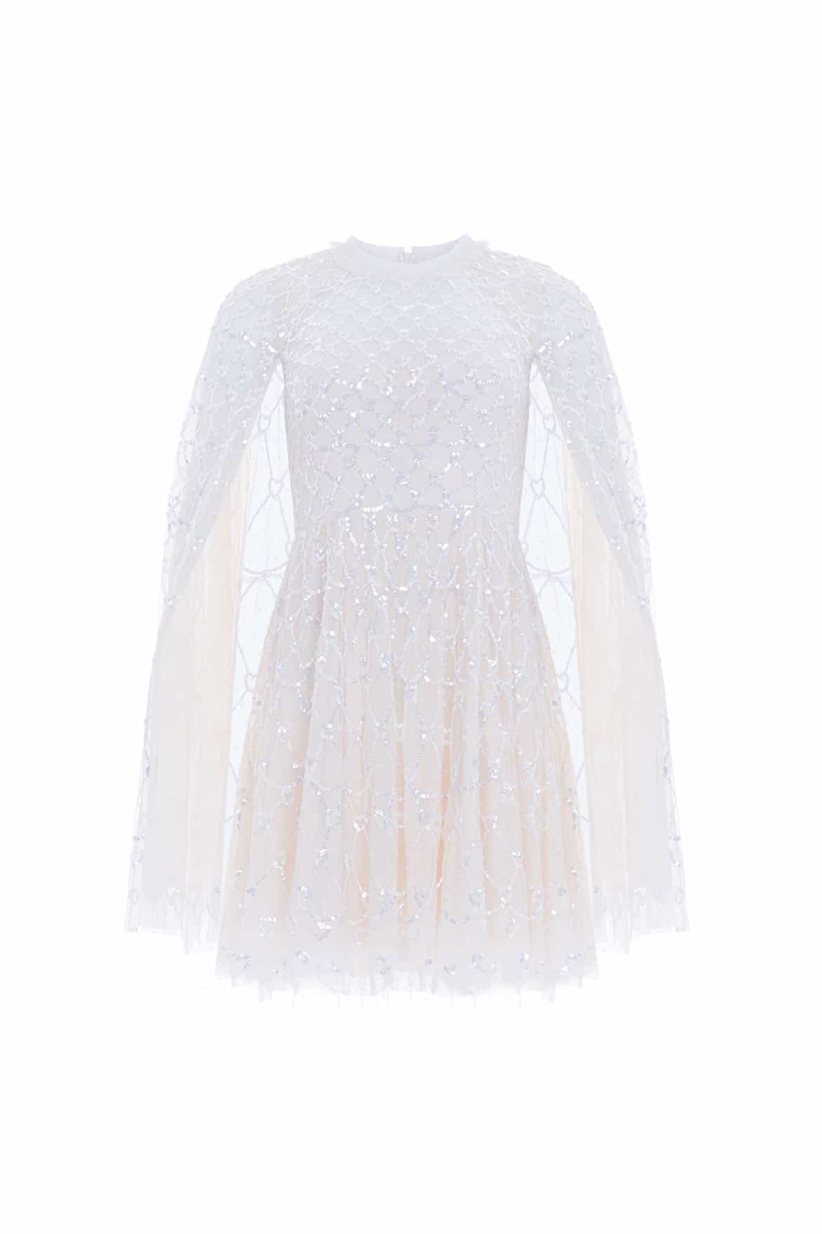 Heart Lattice Micro Mini Dress