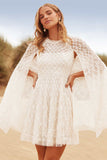 Heart Lattice Micro Mini Dress