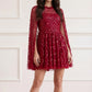 Heart Lattice Micro Mini Dress