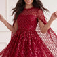 Heart Lattice Micro Mini Dress