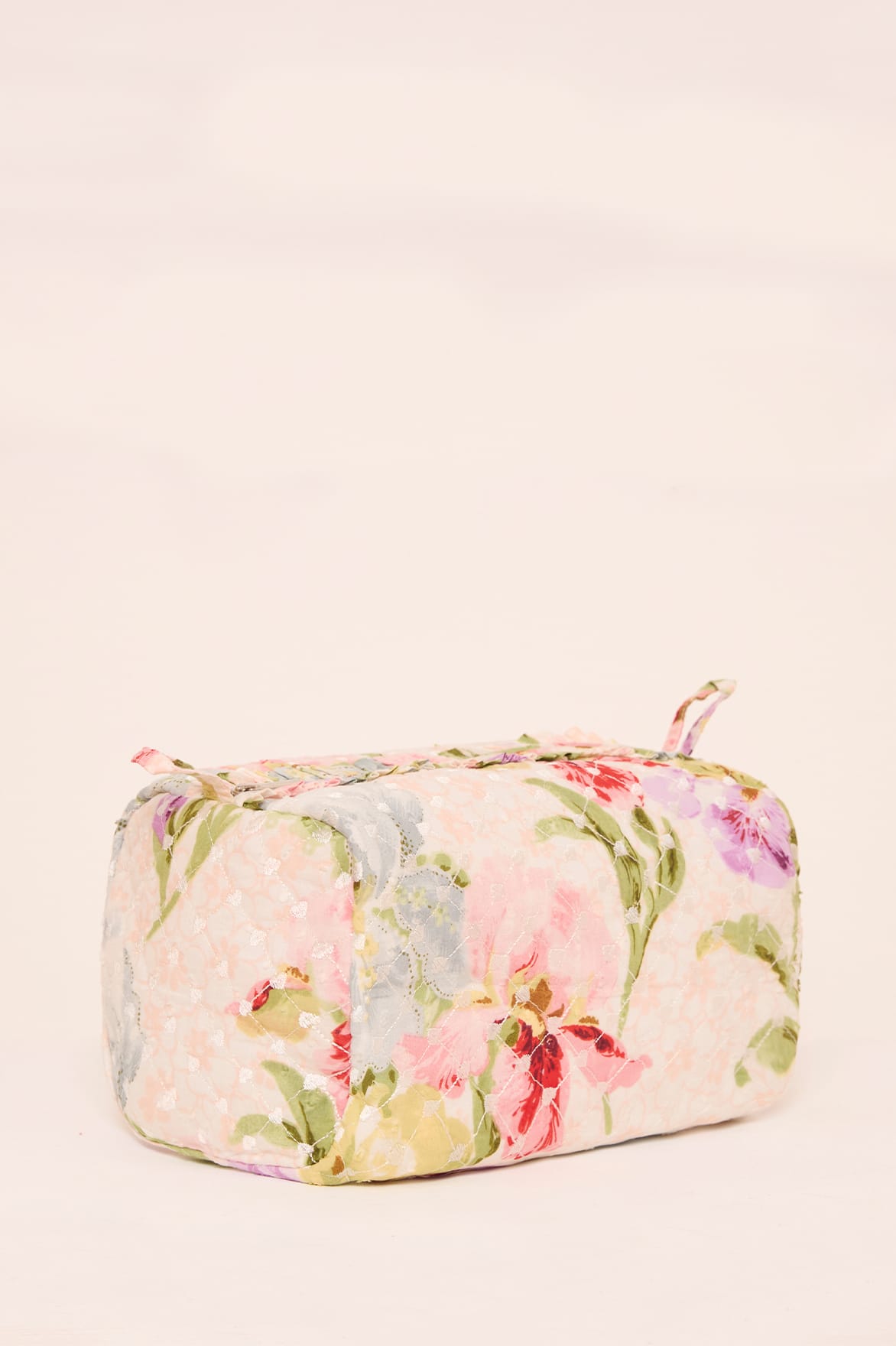 Iris Bloom Medium Quilted Makeup Bag