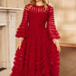 La Vie En Rose Round Neck Gown