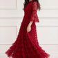 La Vie En Rose Round Neck Gown
