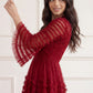 La Vie En Rose Round Neck Gown