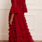 La Vie En Rose Round Neck Gown