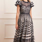 La Vie En Rose Round Neck Short Sleeve Gown