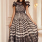 La Vie En Rose Round Neck Short Sleeve Gown