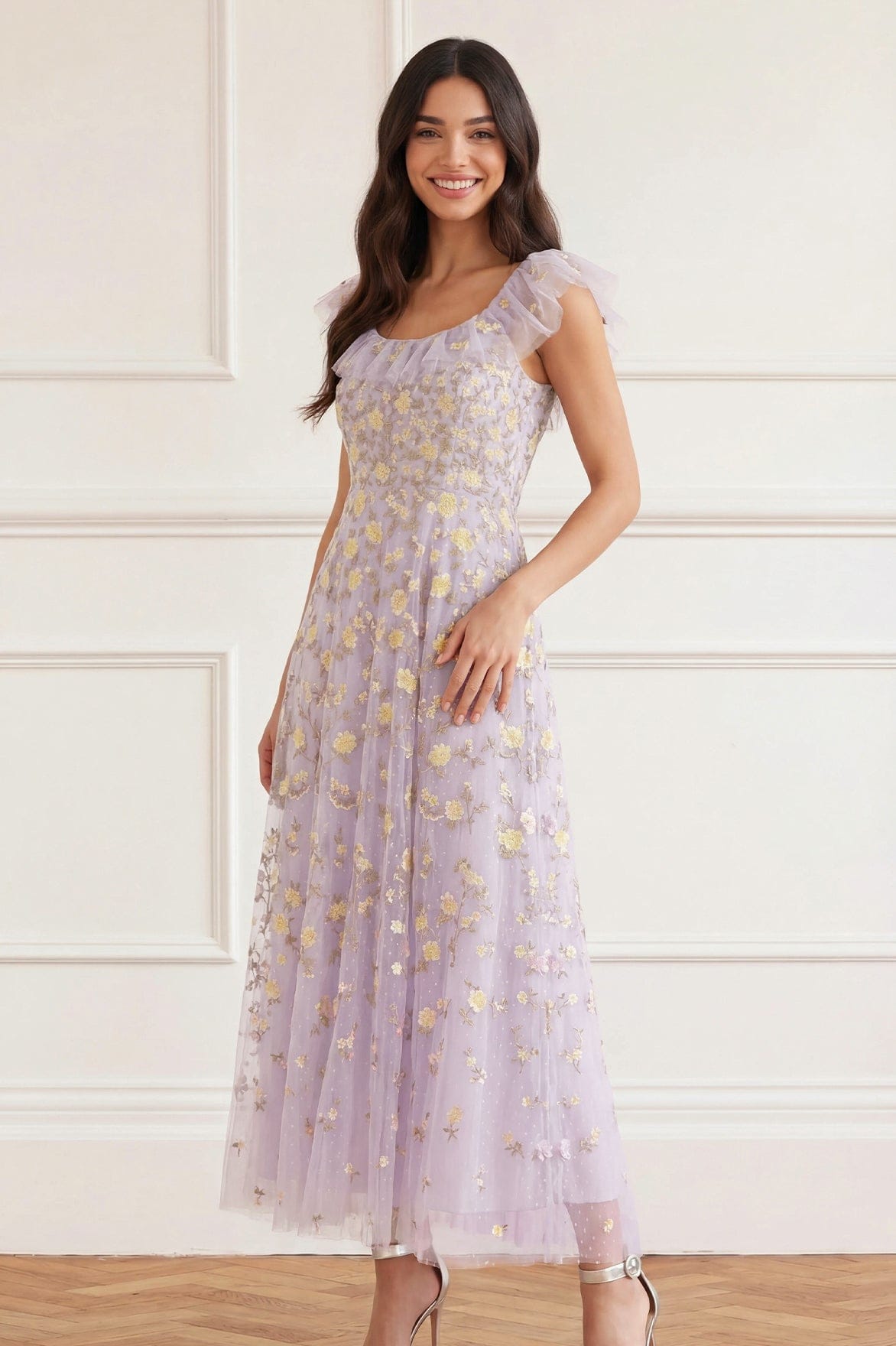 Lea Ditsy Ankle Gown