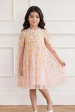 Lea Ditsy Cape Kids Dress