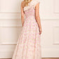 Lea Ditsy One-Shoulder Ankle Gown