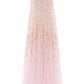 Lea Ditsy Strapless Cape Gown