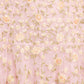 Lea Ditsy Strapless Cape Gown