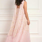 Lea Ditsy Strapless Cape Gown