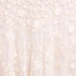 Lea Ditsy Strapless Cape Gown